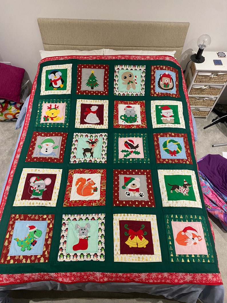Christmas Character Applique Quilt Sewing Pattern (PDF) - Etsy