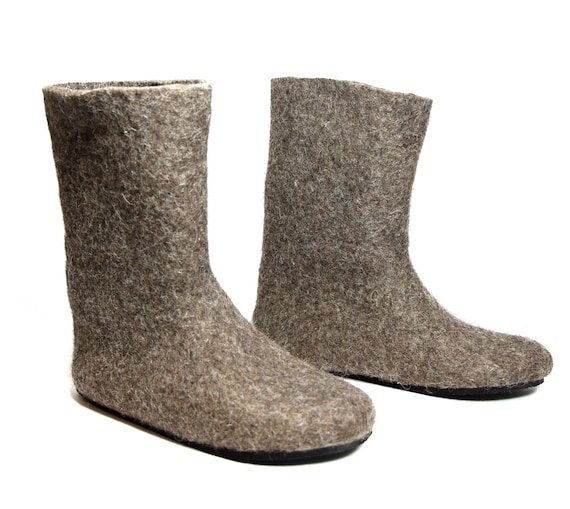 Laine à la main, bottes marron Beige, valenki bottes pour l’hiver au chaud Laine à la main, bottes marron marron marron Beige, valenki bottes pour l’hiver au chaud 91ee79