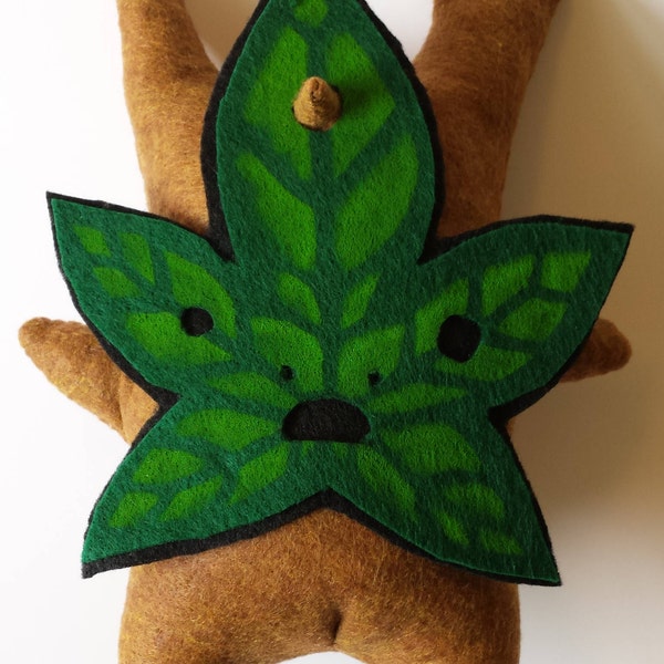 Rown the Korok Handmade Felt Plush Doll with Bell Legend of Zelda Forest Spirit Breath of the Wild Tears of the Kingdom