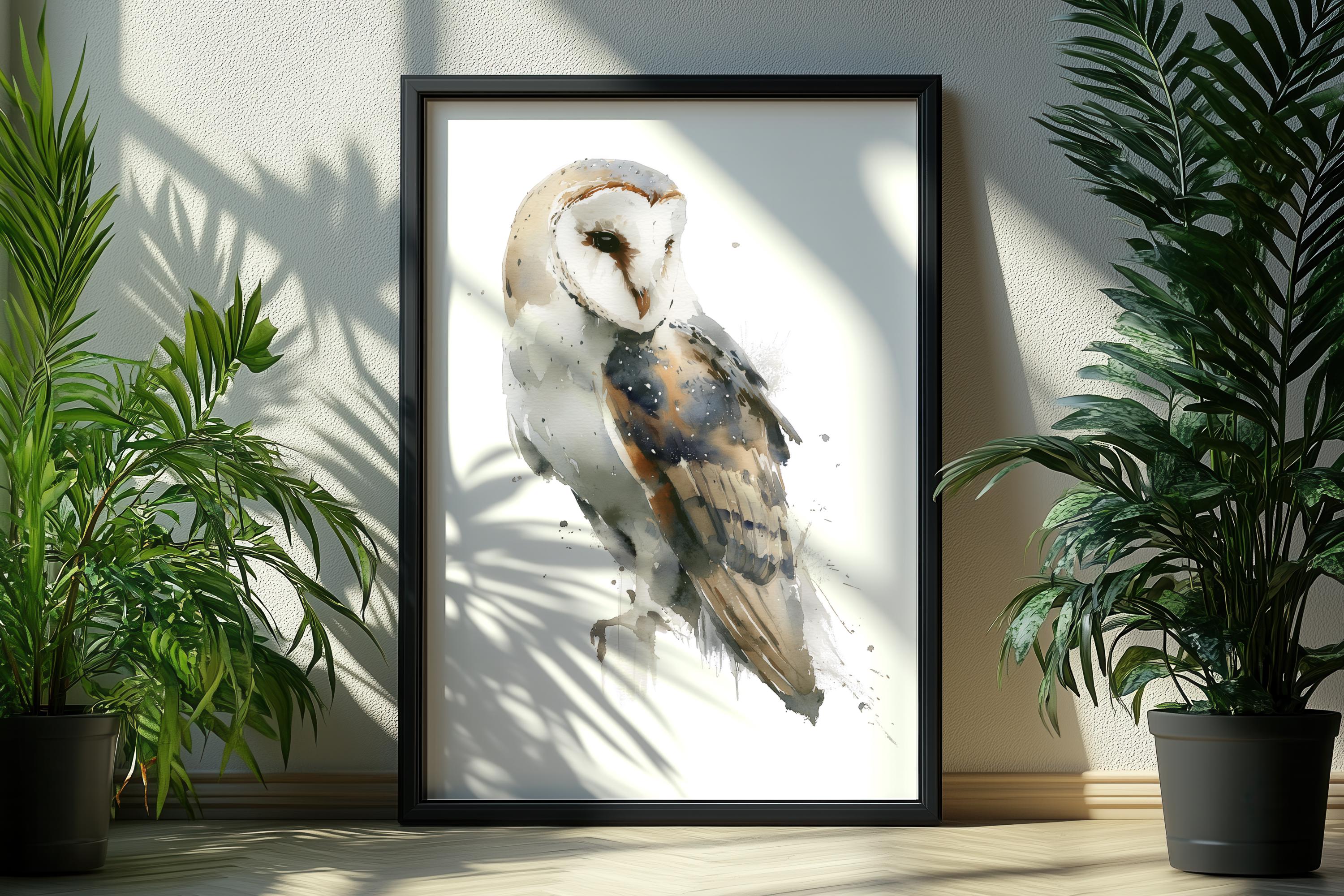 Owl Watercolour Print | Country House Decor | Owl Print | Owl Painting | Owl Wall Art | British Coun