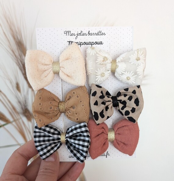 Set Of Hair Bow Barettes 12pcs Silky Satin Hair Bows Set - 6 Long Tail Ribbon Clips  main image 2