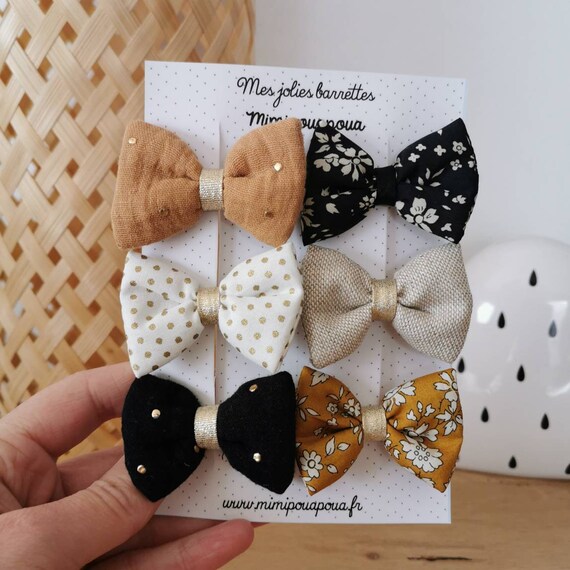 Bow Barrette LOT 5+1 Free Wedding Bow Barrettes Pink and  display picture 1