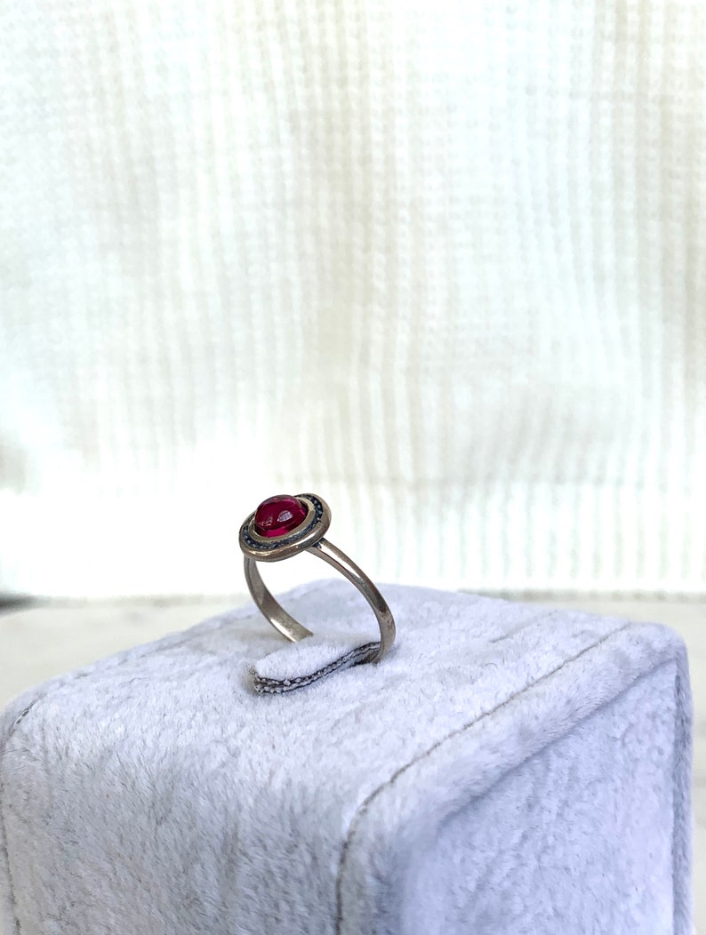 boho silver ring band,gipsy ring red stone ring vintage silver ring 925 Sterling silver stackable ring