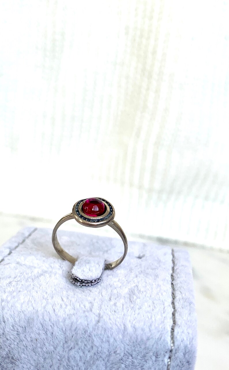boho silver ring band,gipsy ring red stone ring vintage silver ring 925 Sterling silver stackable ring