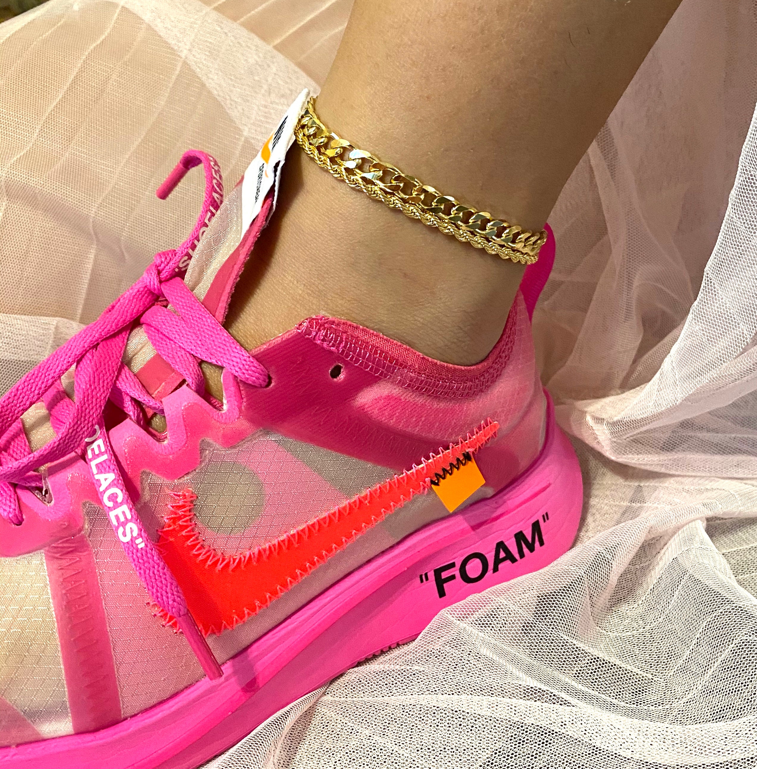 Rope chain anklet18k yellow gold anklet link braceletchain Etsy