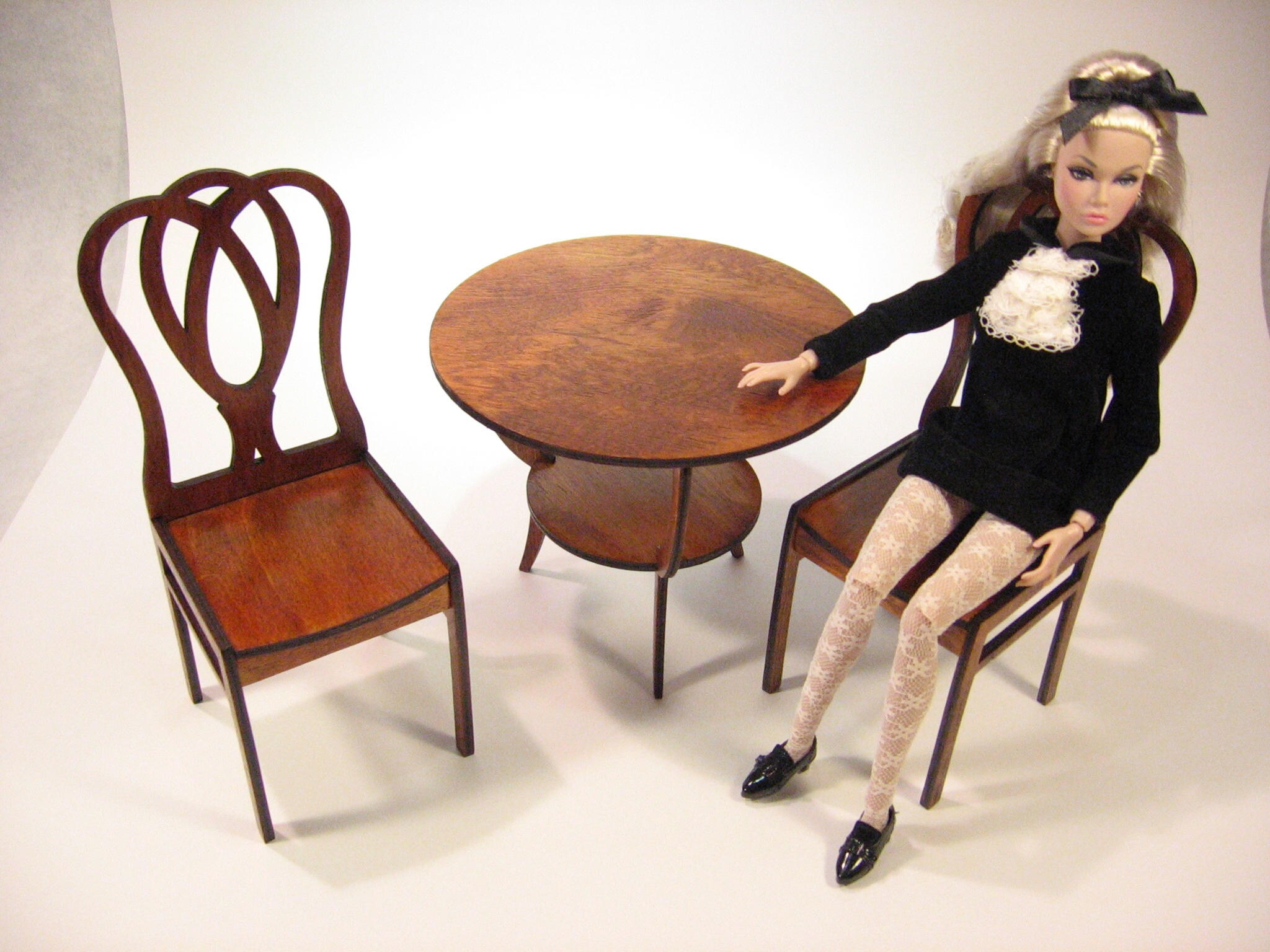 2 Chairs and table for Dolls Barbie FR 1/6 16 scale Etsy