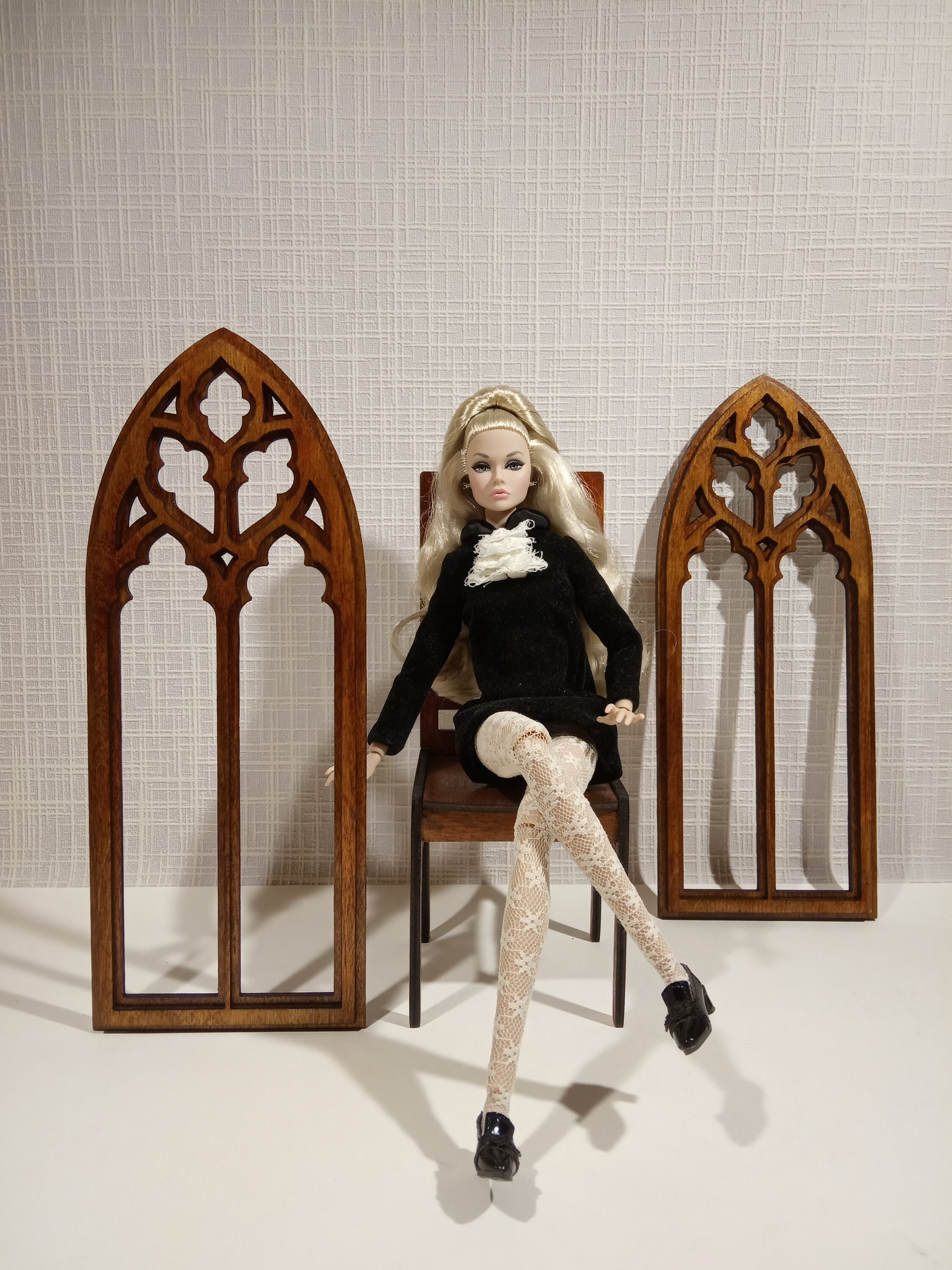GOTHIC window for dolls 1/6 scale dollhouse furniture for Etsy