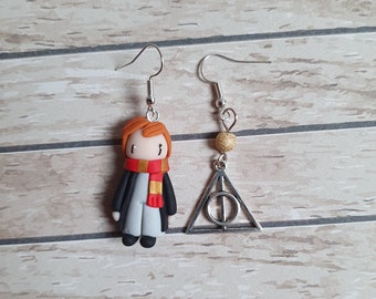 Boucles d'oreilles Ron et les reliques