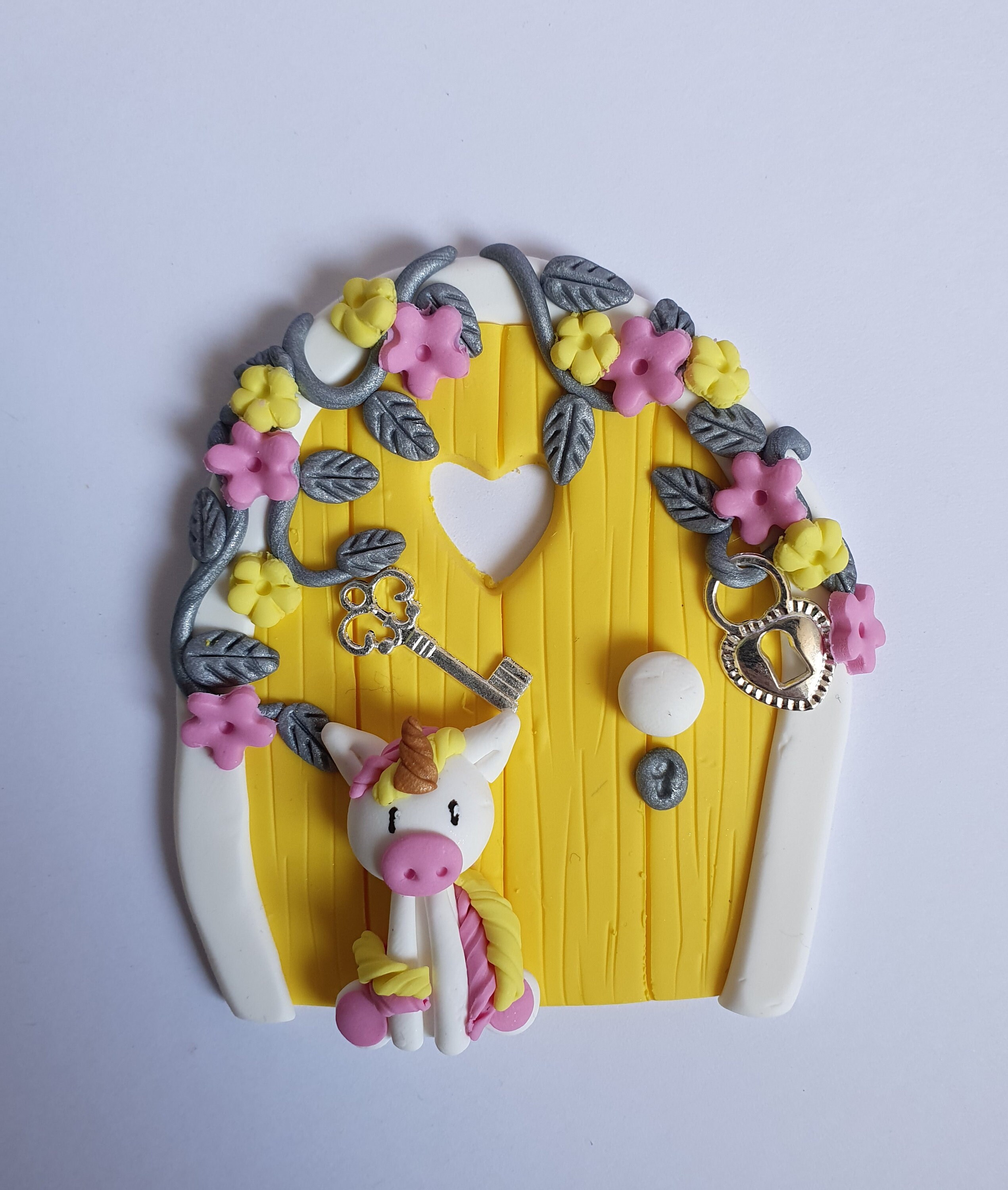 Porte Pour La Petite Souris/Fée Des Dents | Porte Jaune, Licorne Rose/Jaune