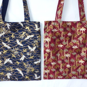Japanische Stofftasche, traditionelle bedruckte Tasche aus Japan
