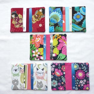 Porte-cartes deux cartes, Etui en tissu multicolore