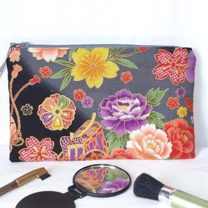 Bolsa de tecido japonesa, estojo multifuncional para lápis