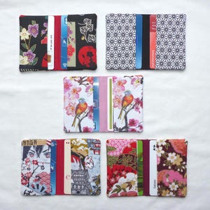 Porte-cartes en tissu japonais, étui deux cartes