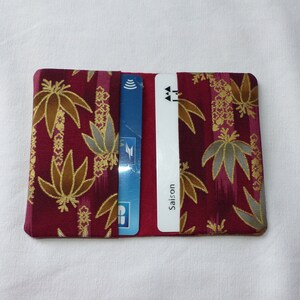 Porte-cartes deux cartes en tissu japonais, étui cartes bancaires, cadeau pas cher Tissu japonais 2