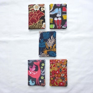 Porte-cartes deux cartes en tissu, étui cartes pliable