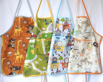 Children&#39;s apron, children&#39;s kitchen apron, leisure activities apron