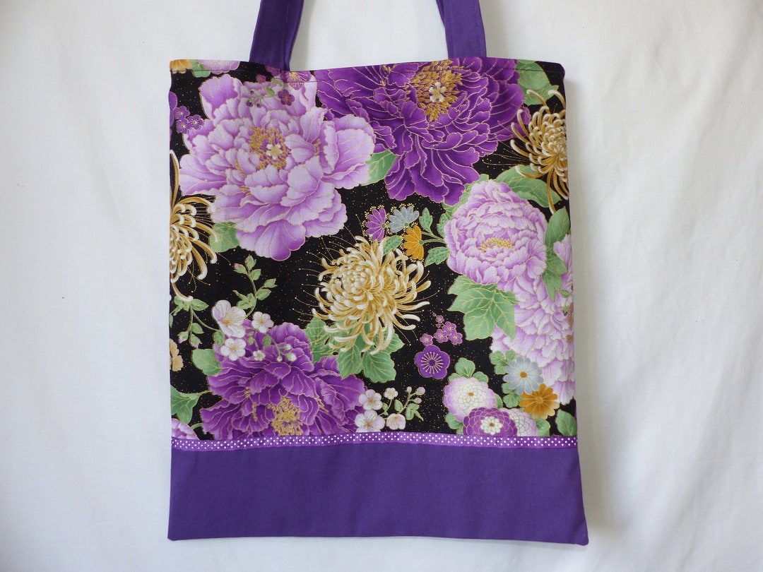 Japanese Fabric Tote Bag With Two Different Faces Original Etsy