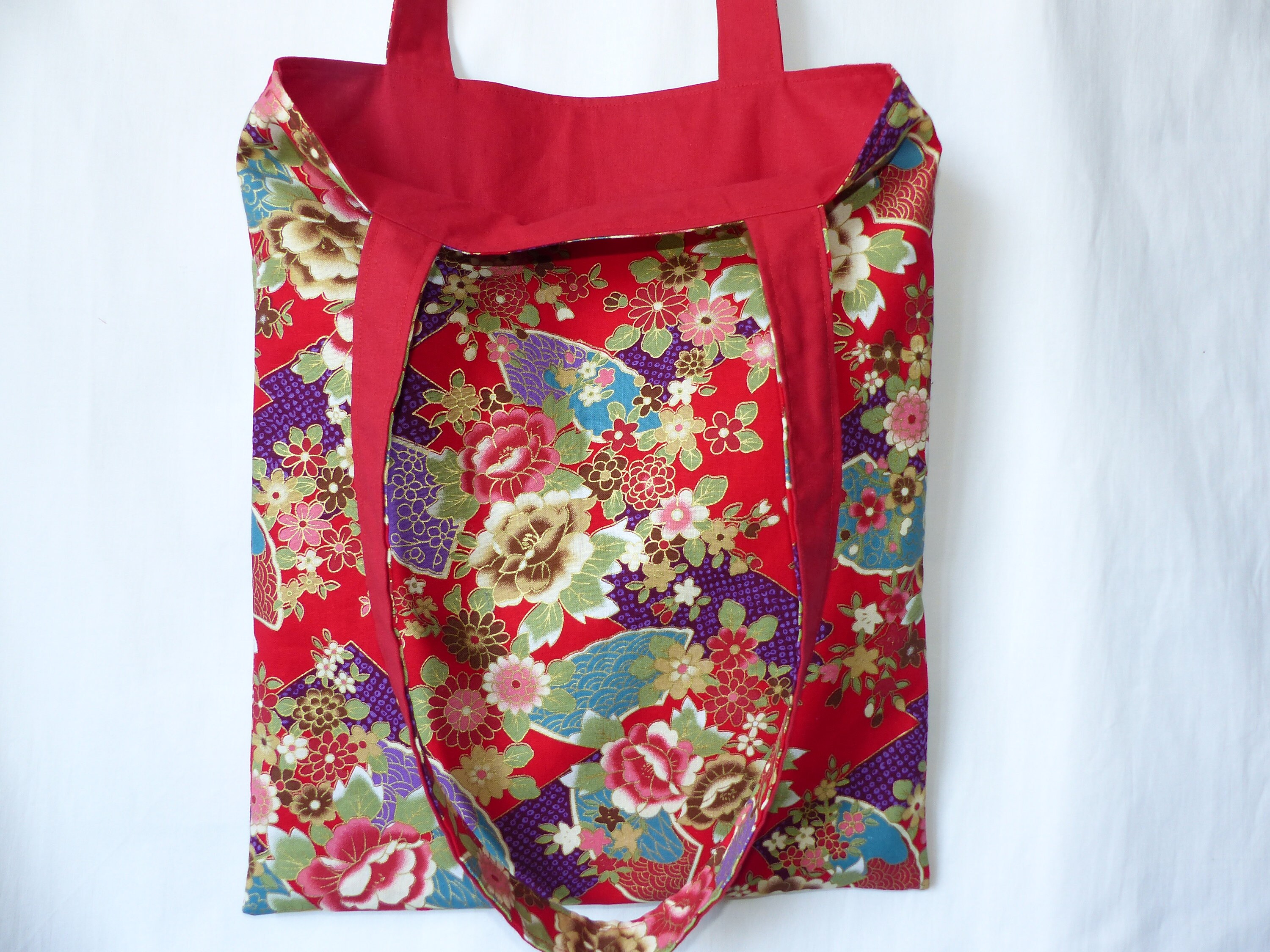 Japanese fabric bag japanese fabric lined tote bag Etsy