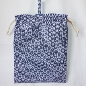 Bolsa de piscina forrada, bolsa impermeable para bañador mojado, bolsa de pañales lavable Vagues japonnaises