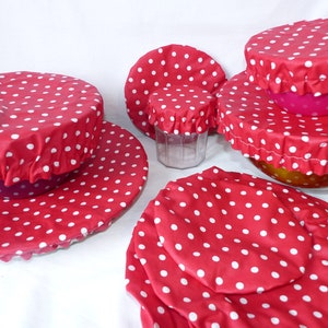 Charlotte washable dish cover, coated fabric food cover