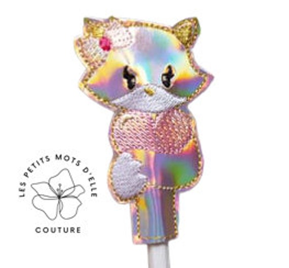 Déco Embout de Crayon/stylo Renard Amoureux