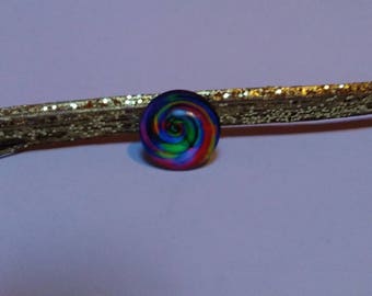 6 cabochons 12 mm multicolored glass