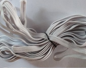 1 meter of white elastic in 5mm