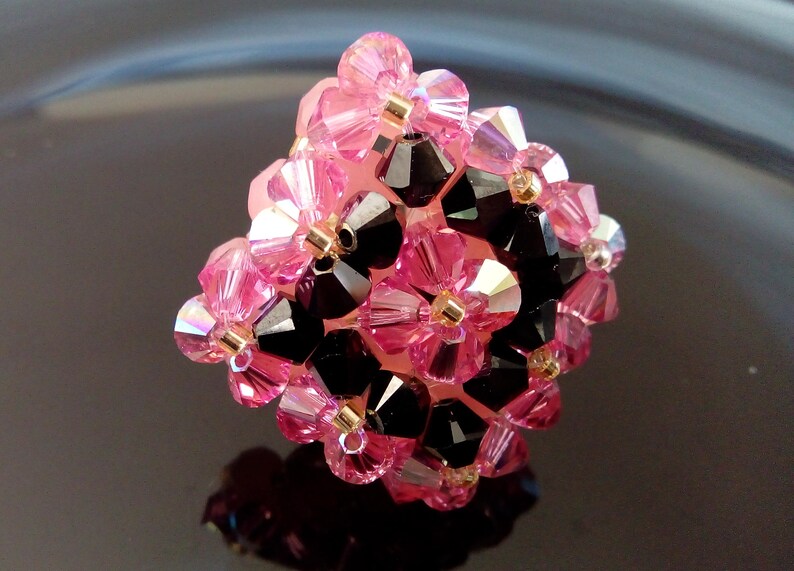 Lot De 250 Perles Vintage En Verre - Forme Losange Rose Poudre - Inde Années 80