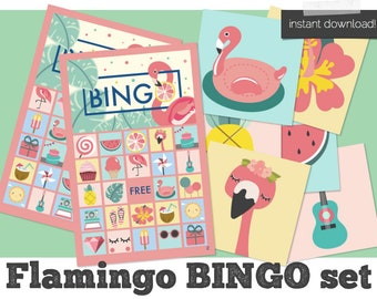 Flamingo Printable, Flamingo Bingo, Flamingo Party Printable, Flamingo Games, Flamingo Party Kit, Flamingle Birthday, Flamingo Birthday