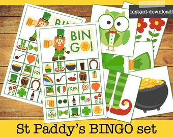 St Patricks day bingo, St Pattys day bingo, St Patricks day party printable, St Patricks day party ideas, St Patricks day games