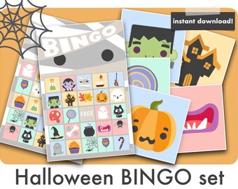 Halloween bingo games party printable