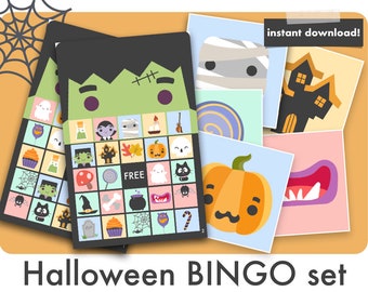 Halloween bingo games party printable
