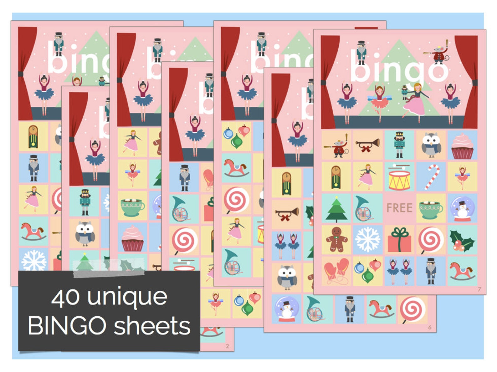 Nutcracker Bingo Nutcracker Ballet Bingo Party Games Etsy