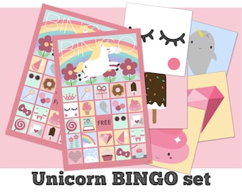 Unicorn Bingo, Unicorn Party Games, Bingo Printable, Unicorn Games, Unicorn Party Printable, Unicorn Party Activity, Unicorn Birthday