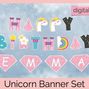 Unicorn Banner Birthday, Unicorn Banner Instant, Unicorn Banner Backdrop, Unicorn Banner Printable, Unicorn Banner Party, Unicorn Printable