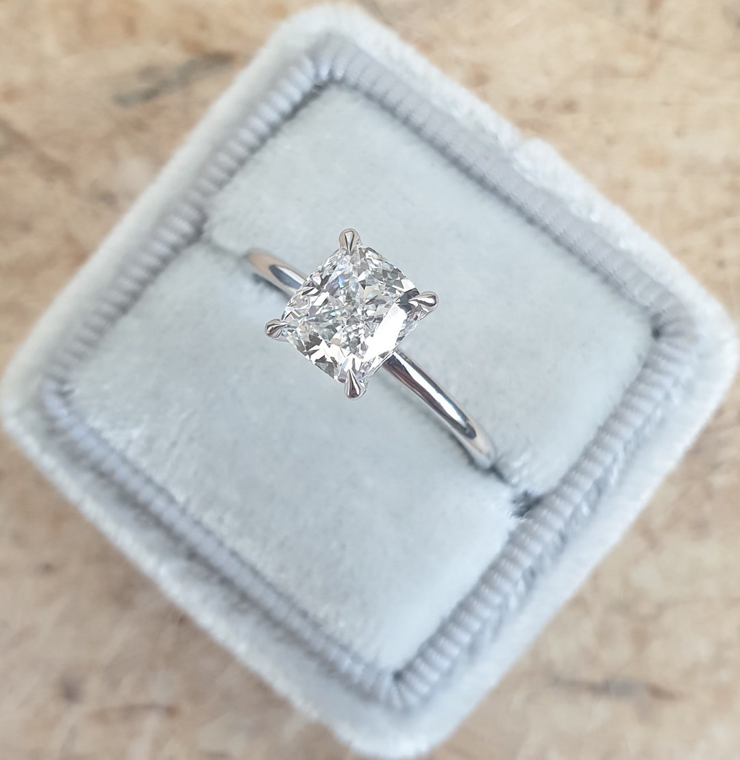 Diamond Engagement Ring 1.10 Carat Elongated Cushion Diamond - Etsy
