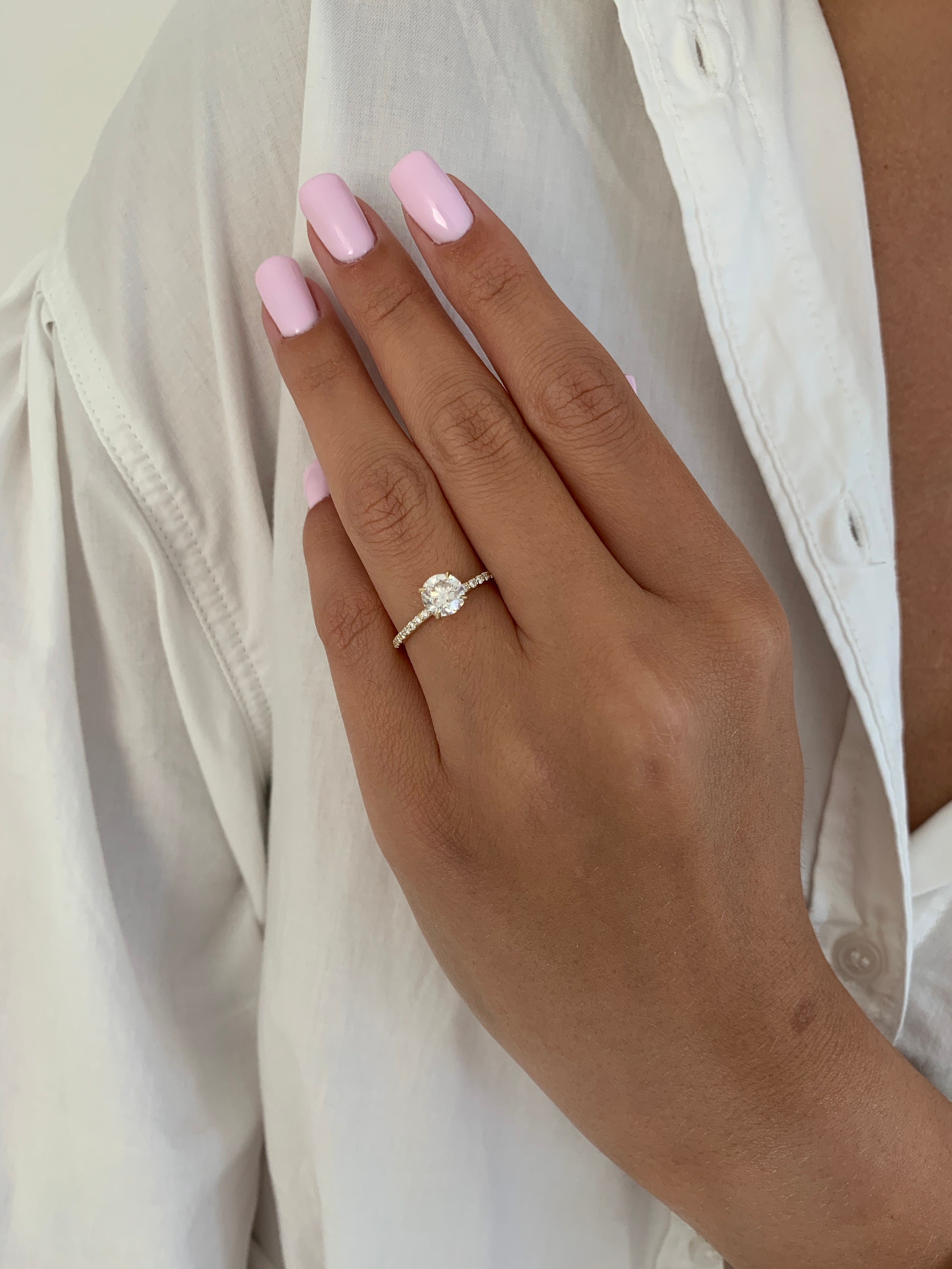 1.26 Diamond Engagement Ring Etsy