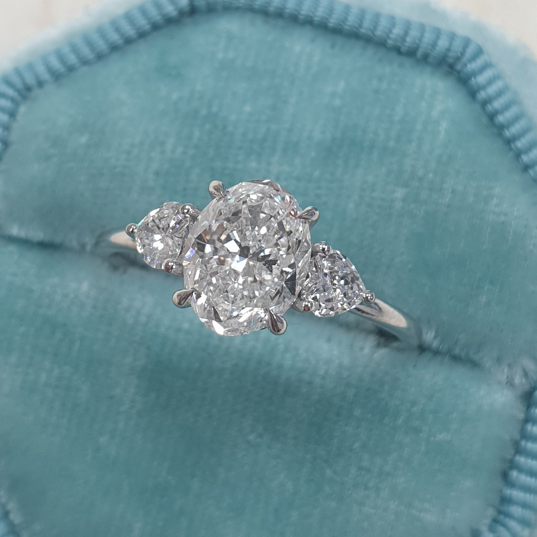 1.83 Carat Diamond Engagement Ring 14k White Gold Diamond - Etsy Canada