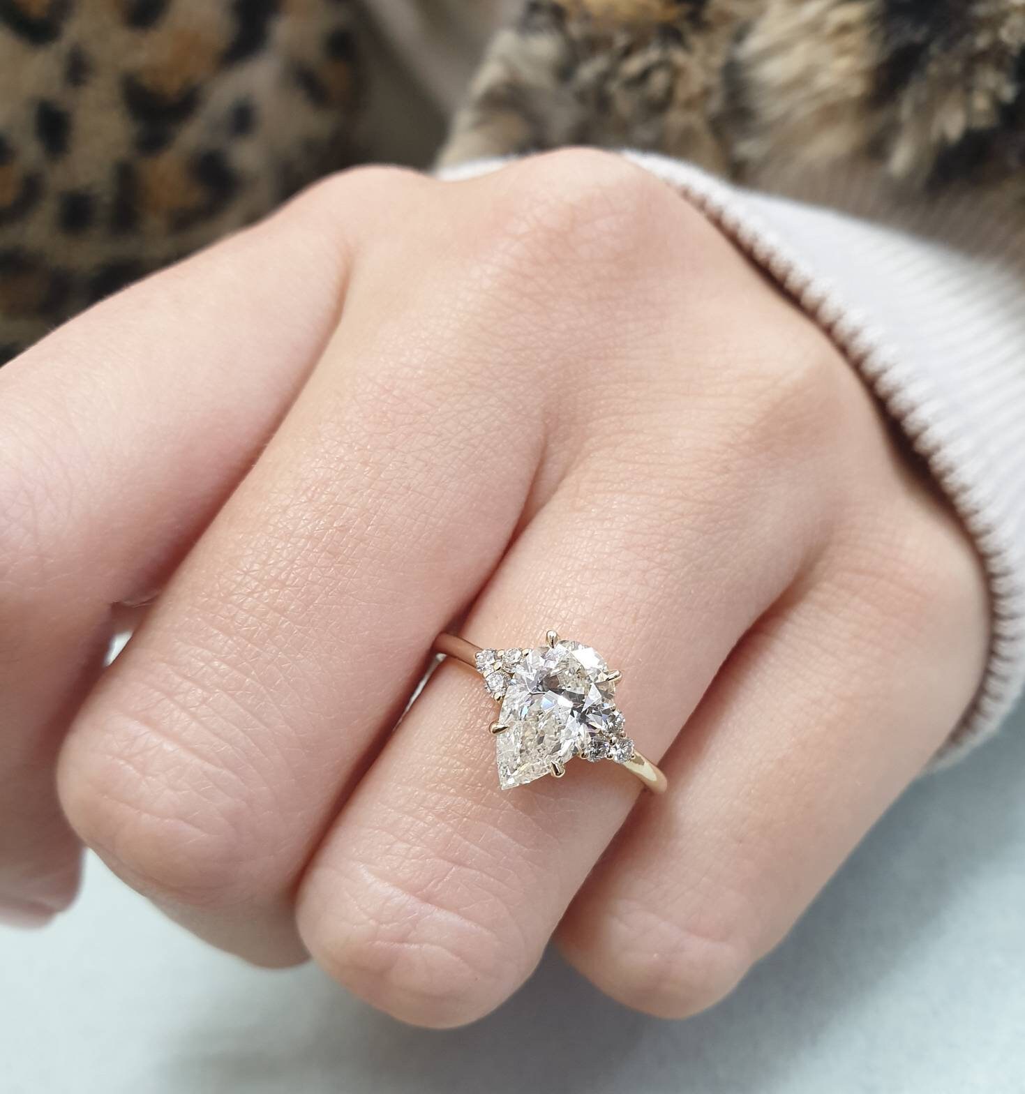 1.75ct Diamond Engagement Ringunique Diamond Engagement Ring Etsy