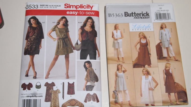 Butterick Sewing Pattern 5363 Simplicity Sewing Pattern 3533