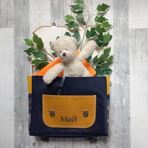 cartable/cartable maternelle/cartable enfant/cartable tissu/personnalisable/cadeau anniversaire/cartable garçon/sac à dos maternelle image 5