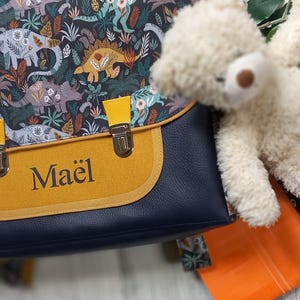 cartable/cartable maternelle/cartable enfant/cartable tissu/personnalisable/cadeau anniversaire/cartable garçon/sac à dos maternelle image 2