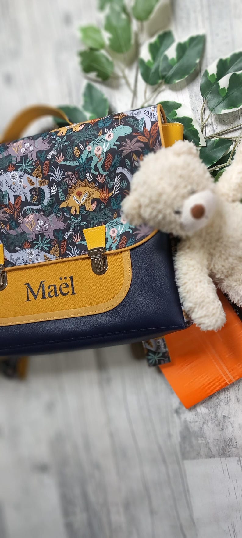 cartable/cartable maternelle/cartable enfant/cartable tissu/personnalisable/cadeau anniversaire/cartable garçon/sac à dos maternelle image 2