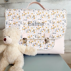 cartable/cartable maternelle/cartable enfant/cartable tissu/personnalisable/cadeau anniversaire/cartable fille/cartable garçon GM 33x25x7 cm
