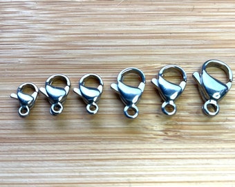 Set of 7 Stainless Steel Lobster Clasps