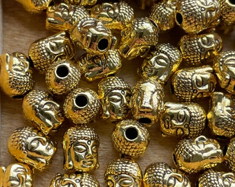 Set of 3 Tibetan Silver Buddha Head Beads