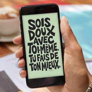 Póster positivo para imprimir, Sé amable (PDF A4)
