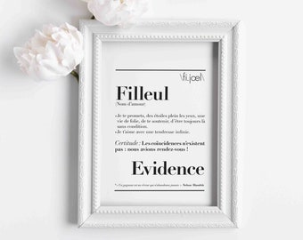 Affiche définition "Filleul" / "Filleule"