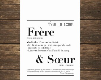 Citation De Frere Et Sœur Etsy