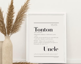 Affiche définition "Tonton"